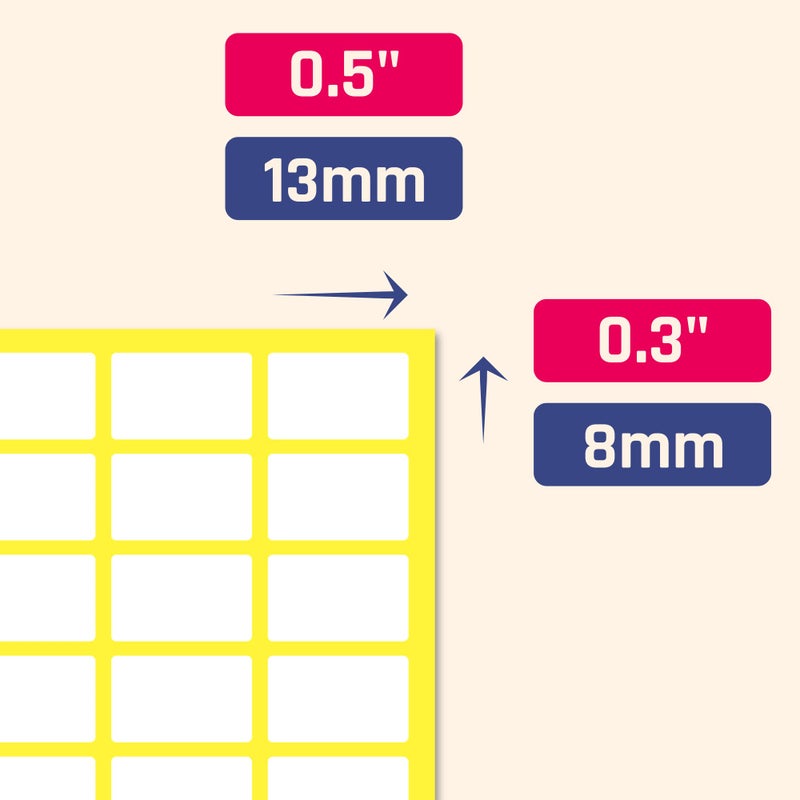 TownStix 0.5"" x 0.3"", 2000 Pack - Small Price Stickers, White Label Stickers to Write On - Image 2